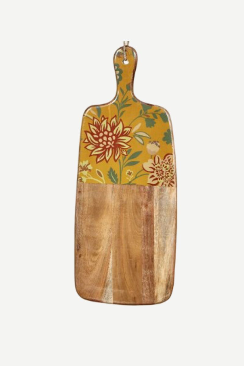 Tabla Madera y Esmalte Flores 50