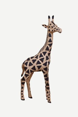 Figurine de girafe tachetée noire