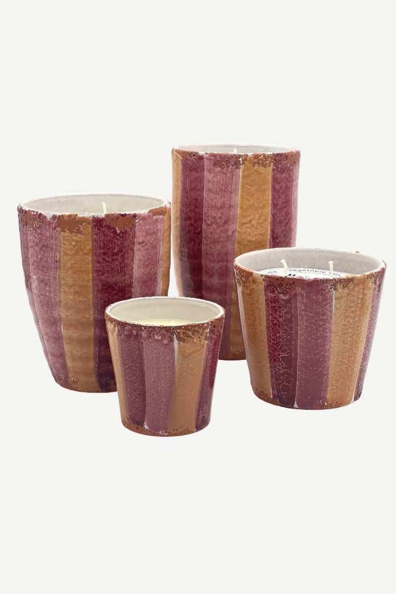 Vela Cerámica Trazos Magnolia