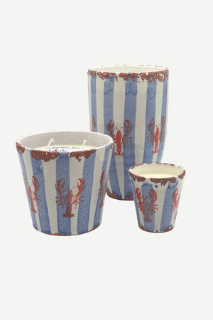 Vela Cerámica Rayas/Langosta