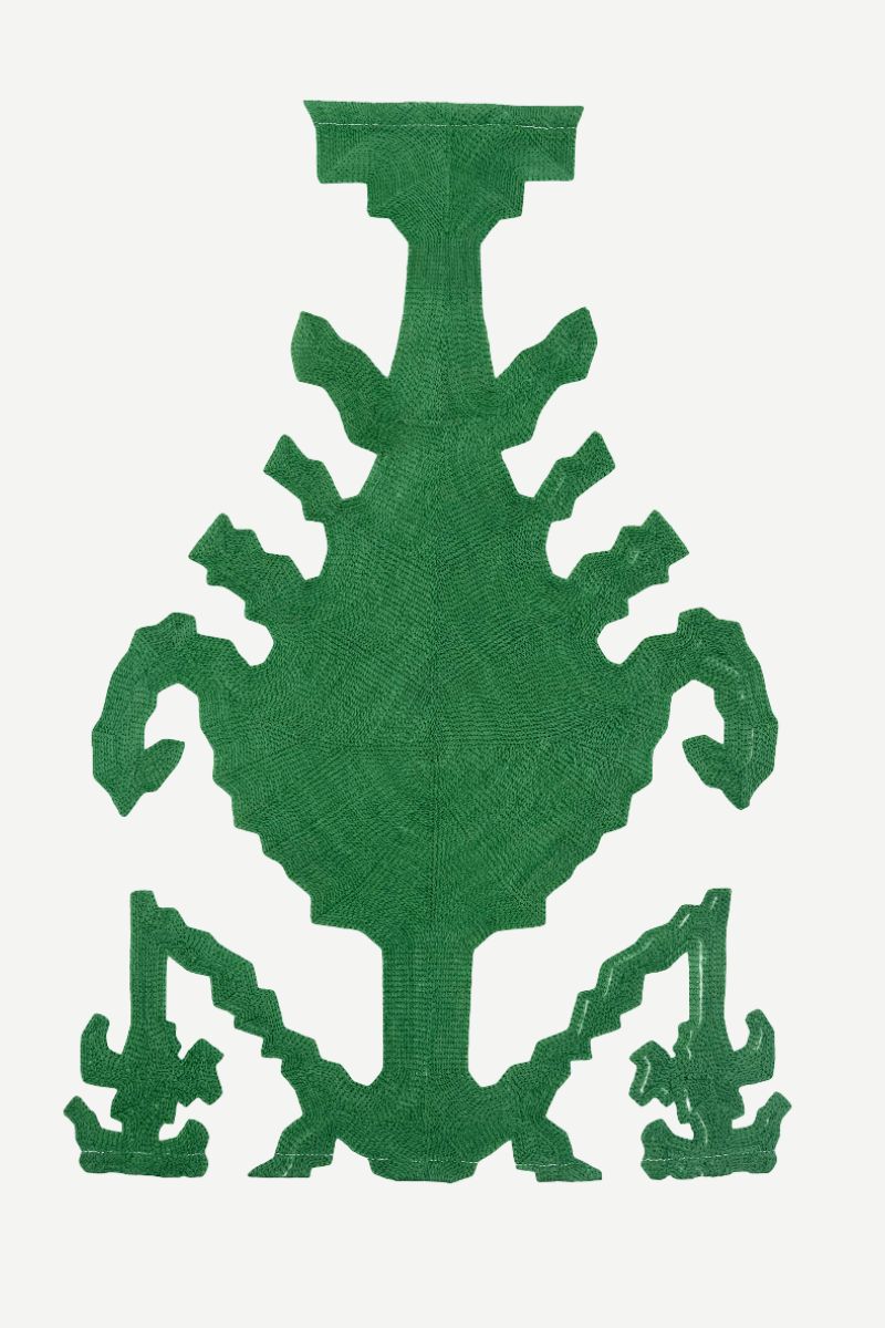 Light Green Embroidered Tablecloth