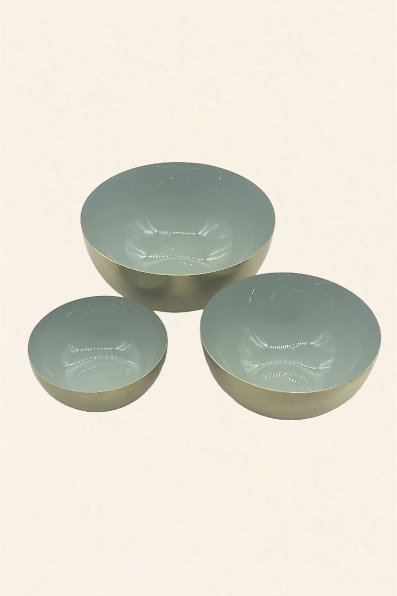 Metal and Blue Enamel Bowl 03