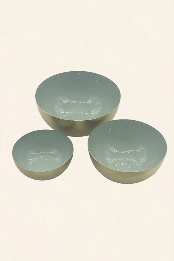 Cuenco Metal y Esmalte Azul 03