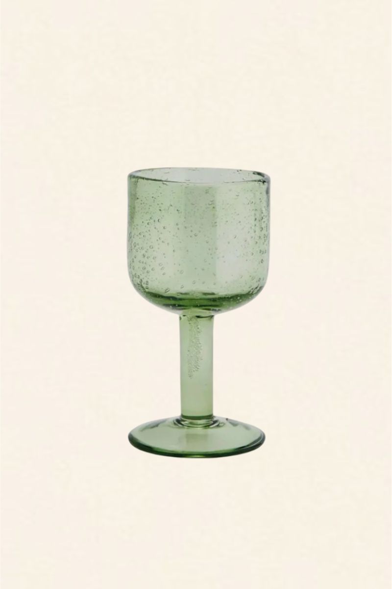 Verre à vin en cristal vert