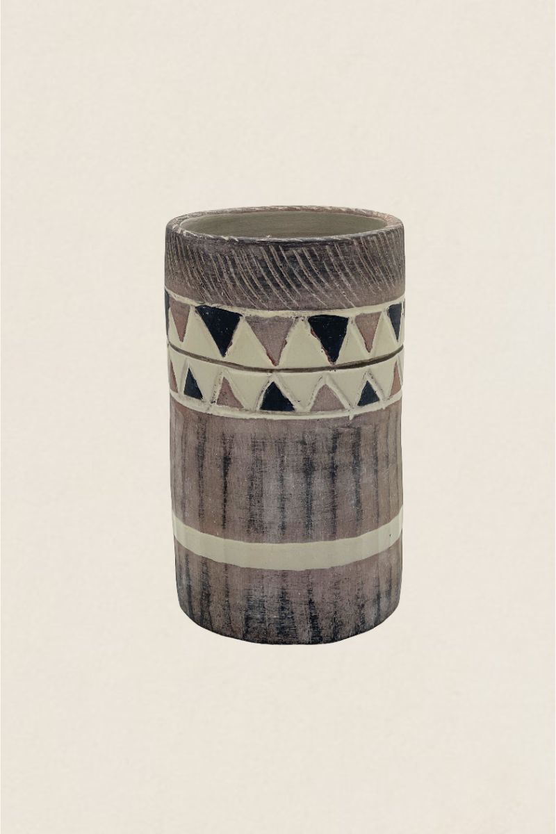 Vase bouteille en verre à essence