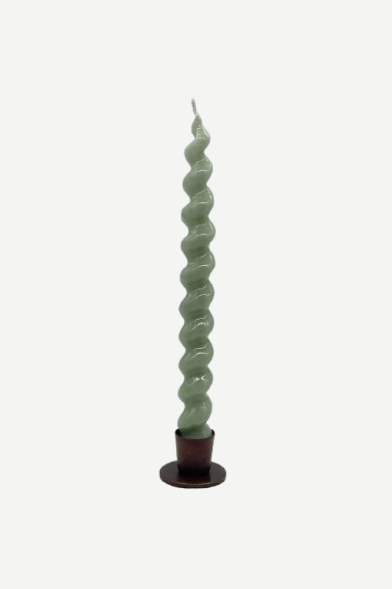Green Spiral Candle 23