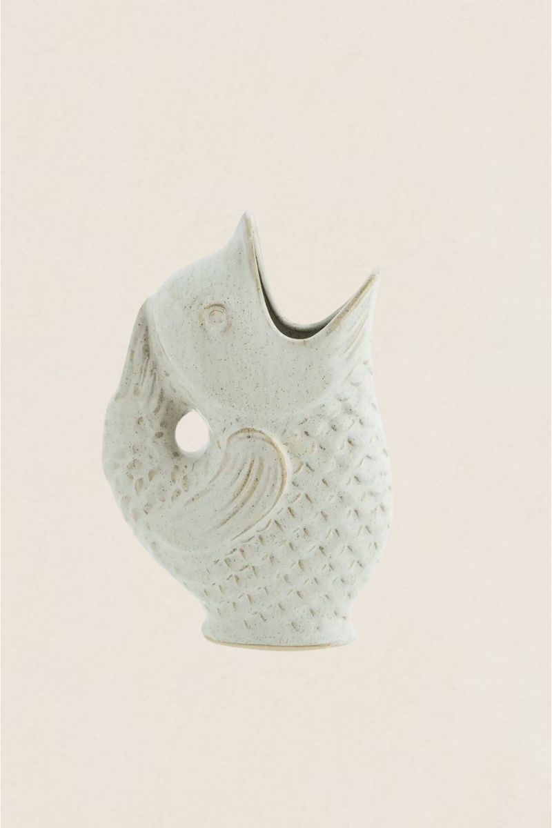 Pichet à poisson blanc