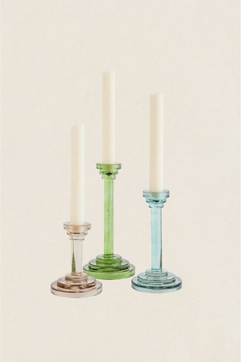 Candelabro Cristal Colores