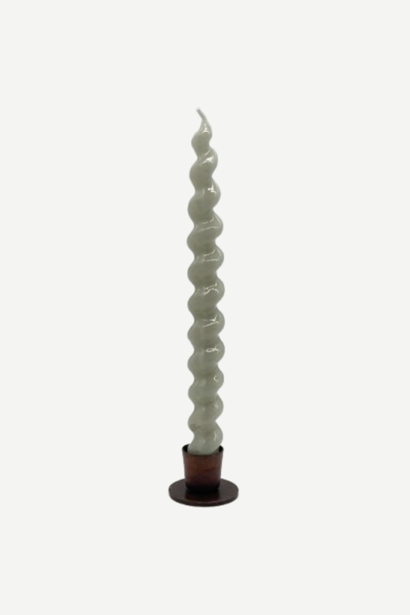 Gray Spiral Candle 19