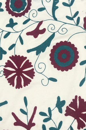 Red / Green Embroidered Tablecloth