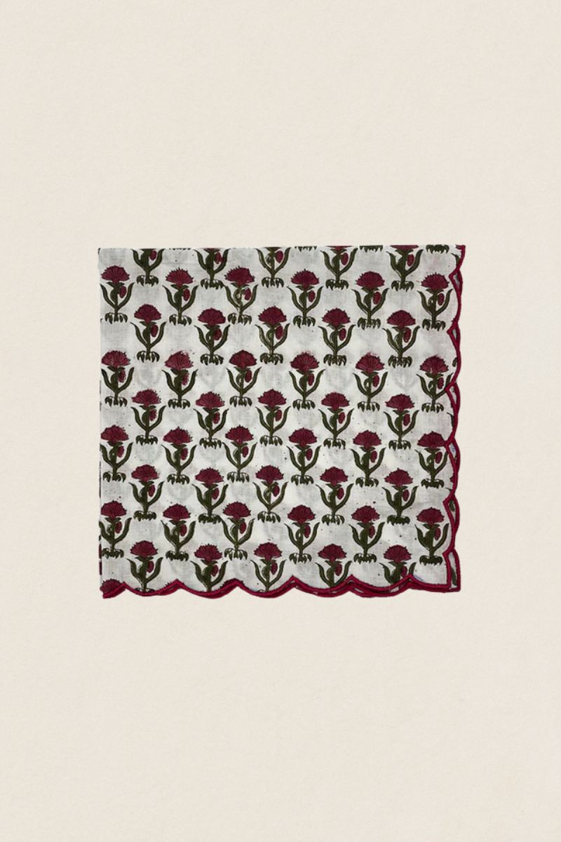 Napkin 156 Red Border