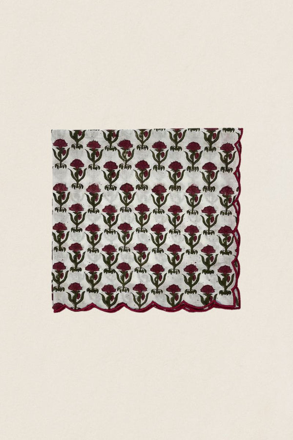 Serviette 156 Bordure rouge
