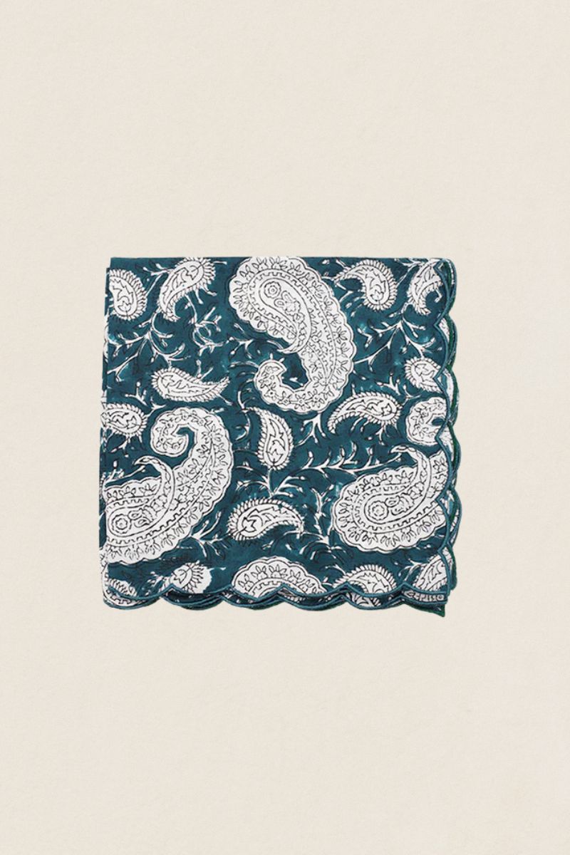 Serviette 129 Bordure verte