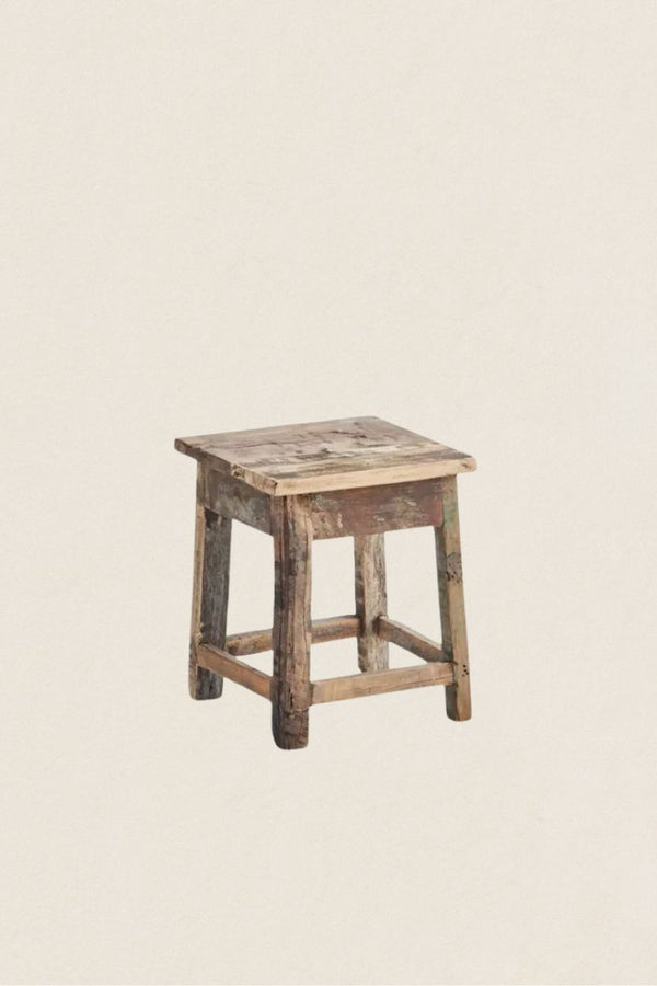 Taburete Madera Cuadrado - The Nook Store Home