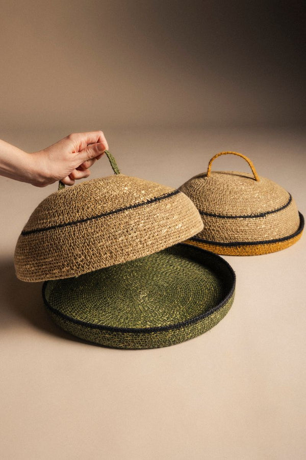 Two-tone Bamboo Plate Covers