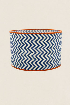 Abat-jour en coton C13 - Bordure orange clair