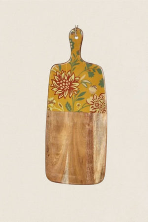 Tabla Madera y Esmalte Flores 50 - The Nook Store Home