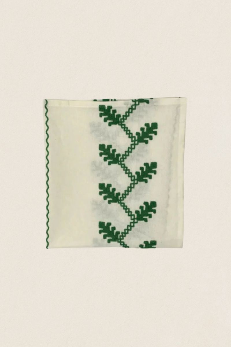 Green Embroidered Napkin