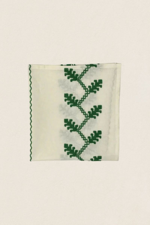 Green Embroidered Napkin