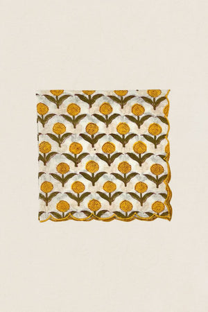 Black Leaf Embroidered Napkin