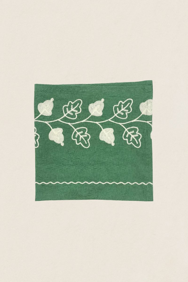 Servilleta Verde Hoja Blanca