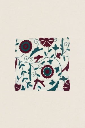 Red / Green Embroidered Napkin