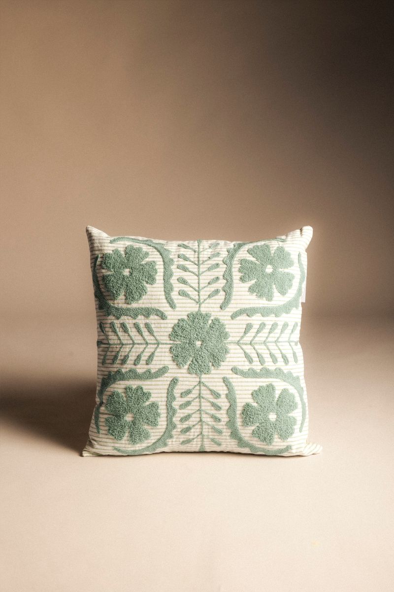 Funda de Cojín Algodón Bordado FCOJ10