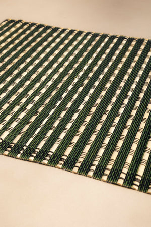 Blue stripe table runner
