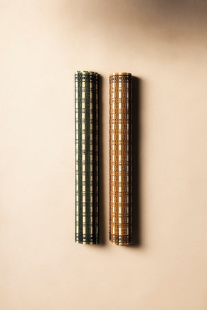 Blue stripe table runner