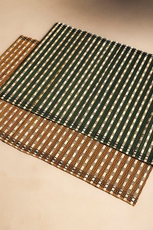 Blue stripe table runner