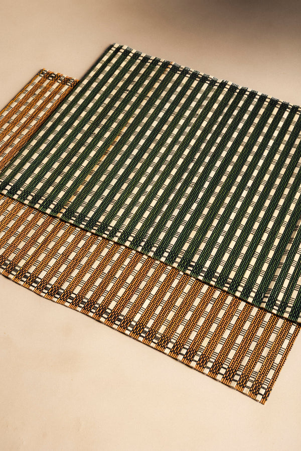 Blue stripe table runner