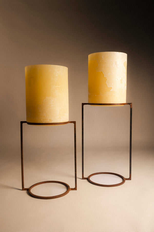 Vela grande mineral festa con soporte - The Nook Store Home