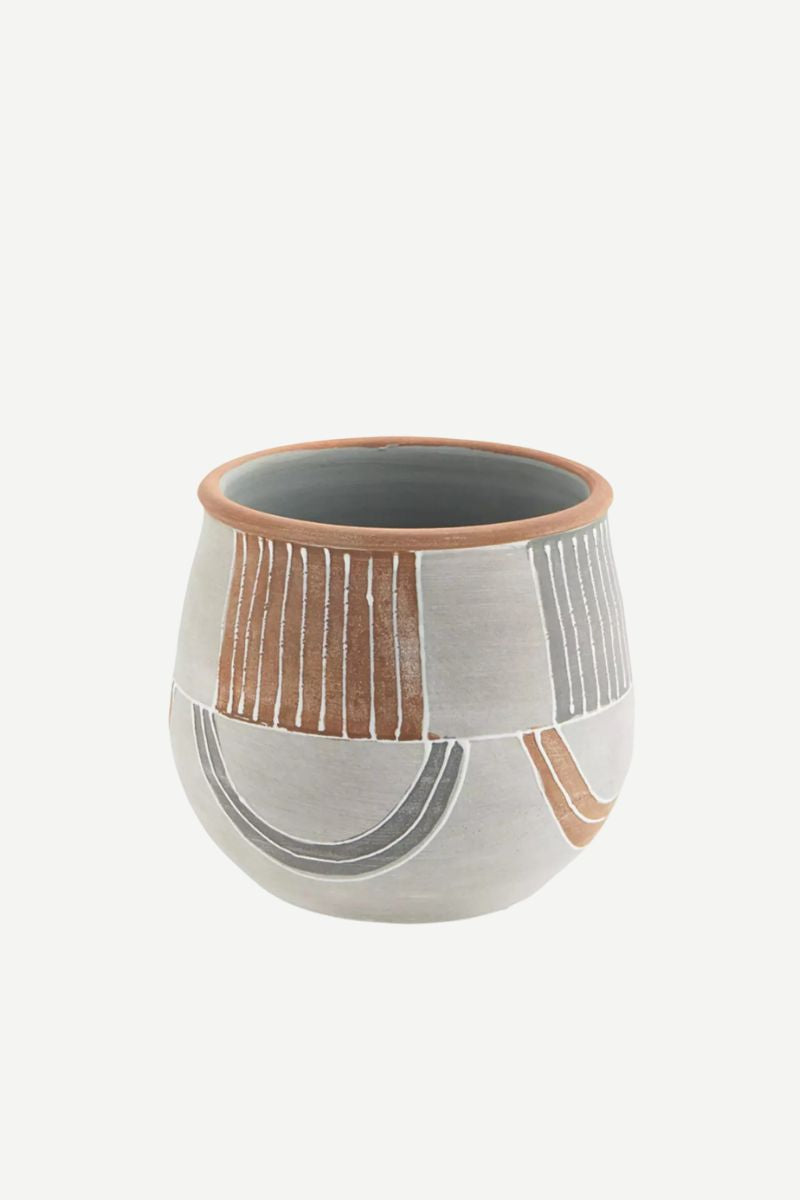 Jarrón Terracota Gris