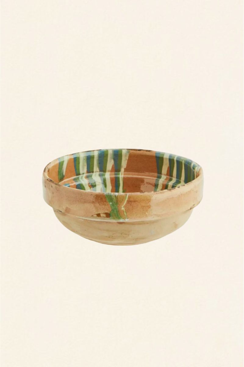 Hand-painted clay bowl 03