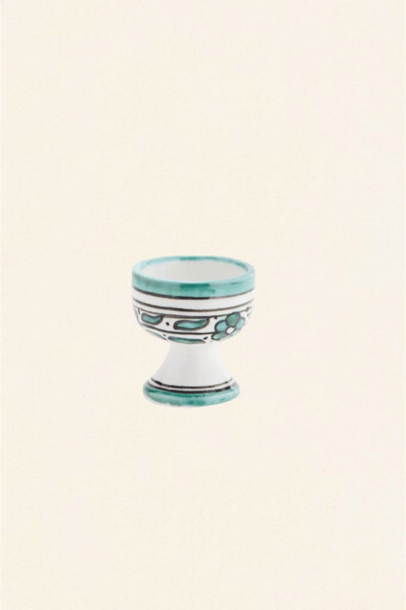 Stoneware Mini Turquoise Egg Holder