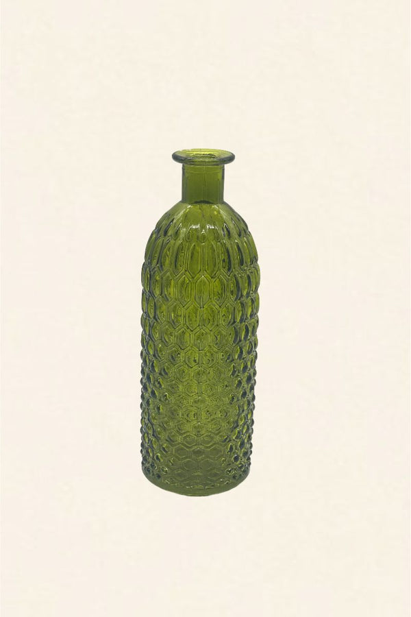Vase bouteille en verre à essence