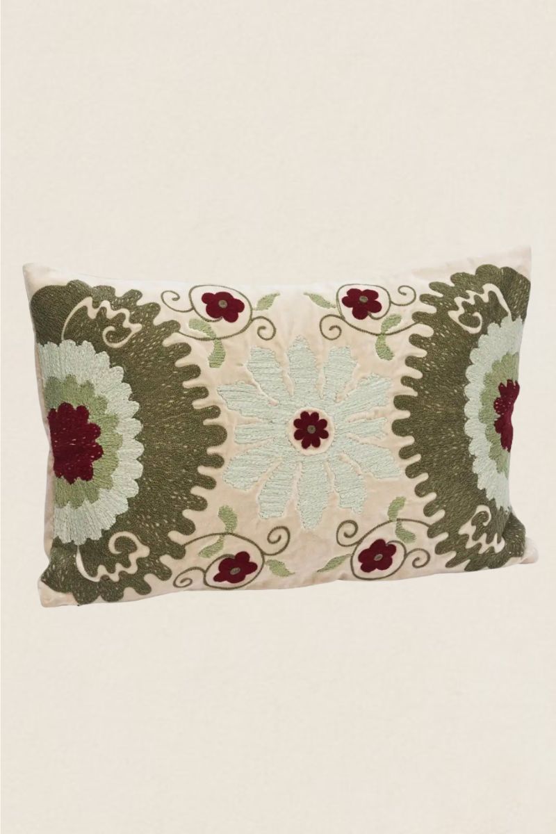 Funda de Cojín Terciopelo Bordado FCOJ06
