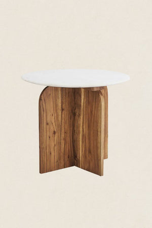 Mesa Auxiliar Madera y Mármol - The Nook Store Home