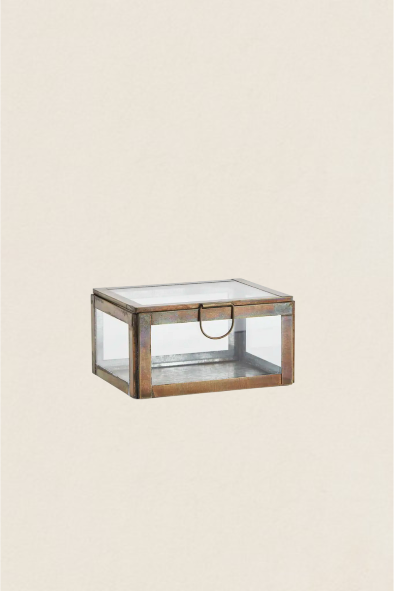 Boîte à bijoux en cristal cubique