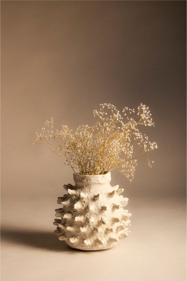 Vase asymétrique marron S