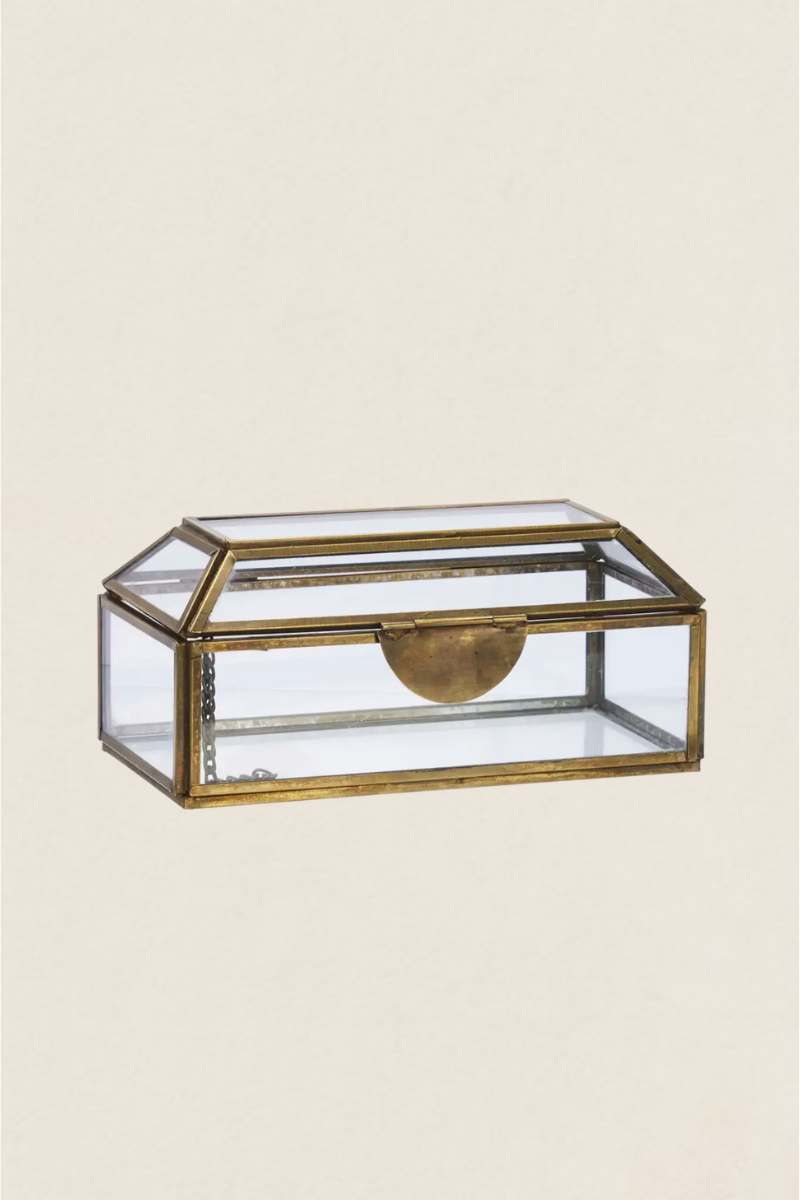 Boîte à bijoux en cristal cubique