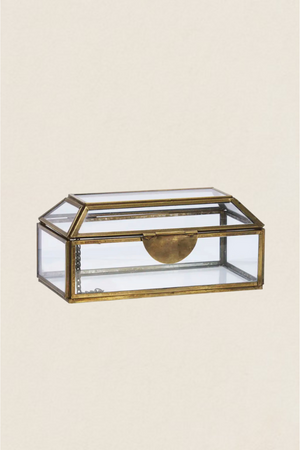 Boîte à bijoux en cristal cubique