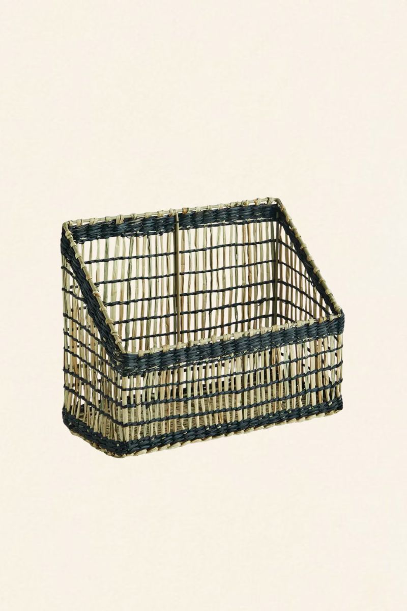Organizador Ratán Natural/Negro - The Nook Store Home