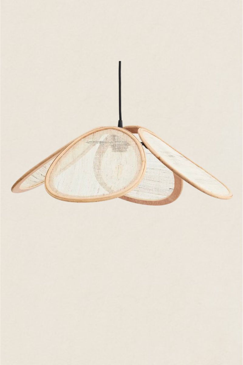 Lampe à pétales de bambou