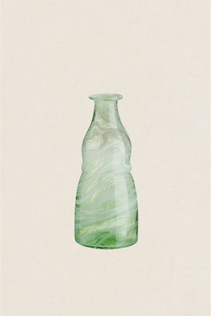 Bouteille en verre recyclé vert
