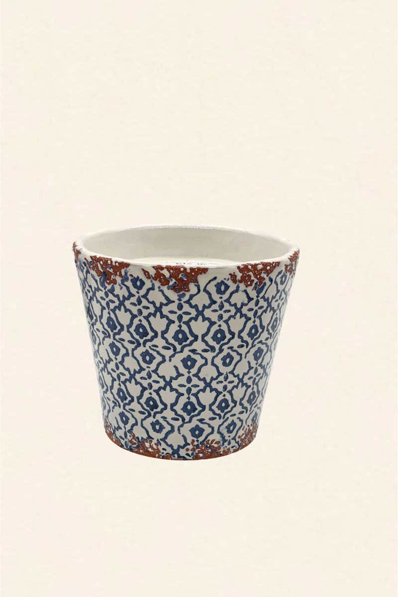 Green Fig Leaves Ceramic Candle