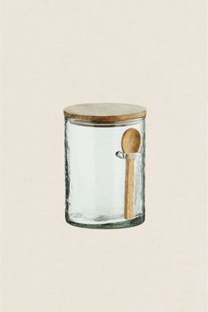 Glass Jar with Spoon