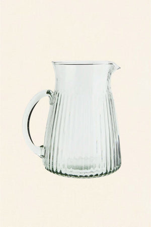 Glass grooves jar