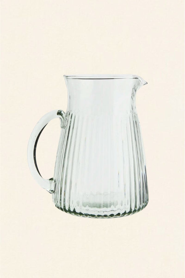 Glass grooves jar