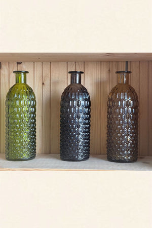 Vase bouteille en verre à essence